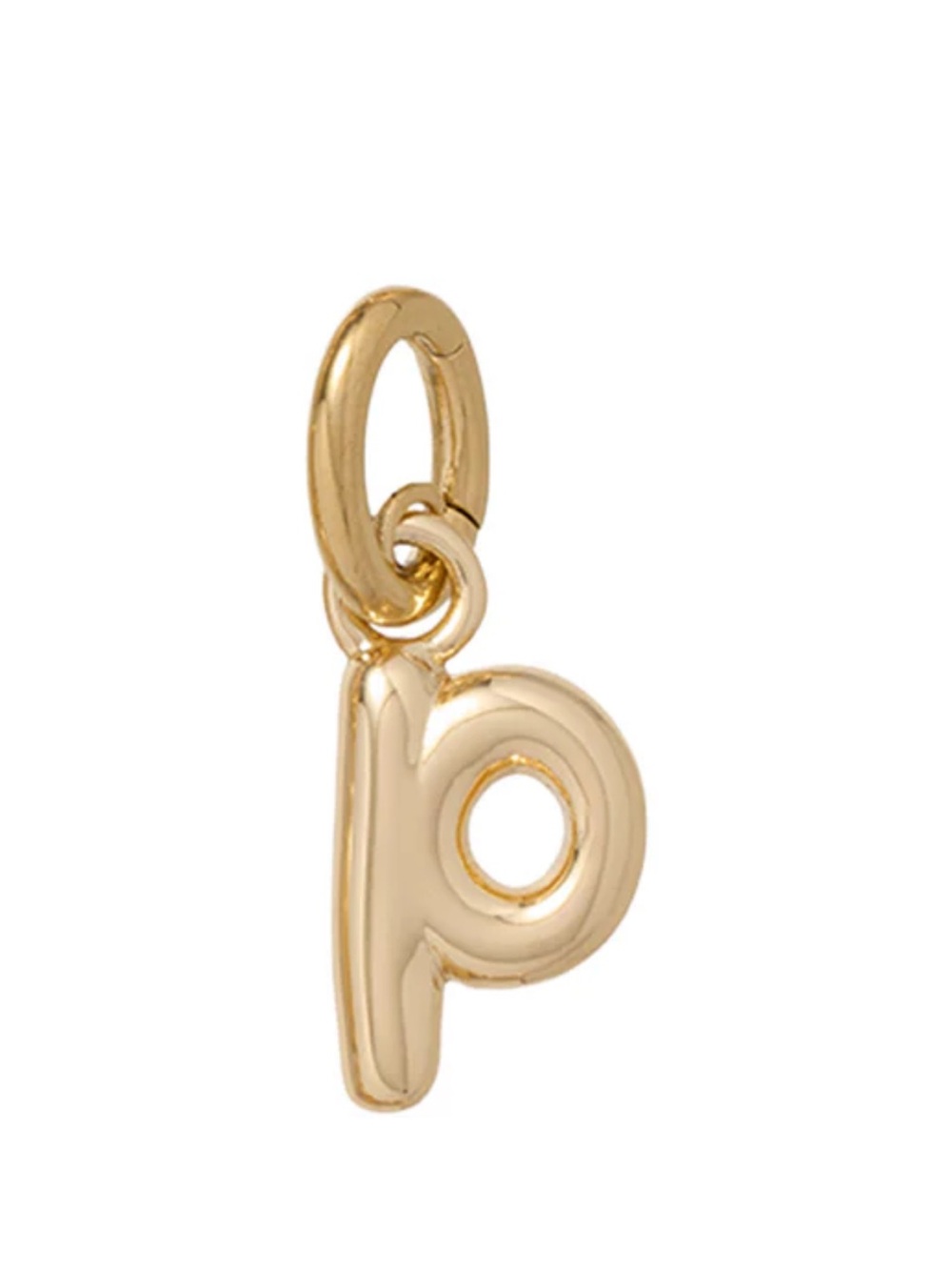 Roxanne Assoulin The Itsy Bitsy Puffy Initial Charm “p” gold finish - Picture 2 of 2